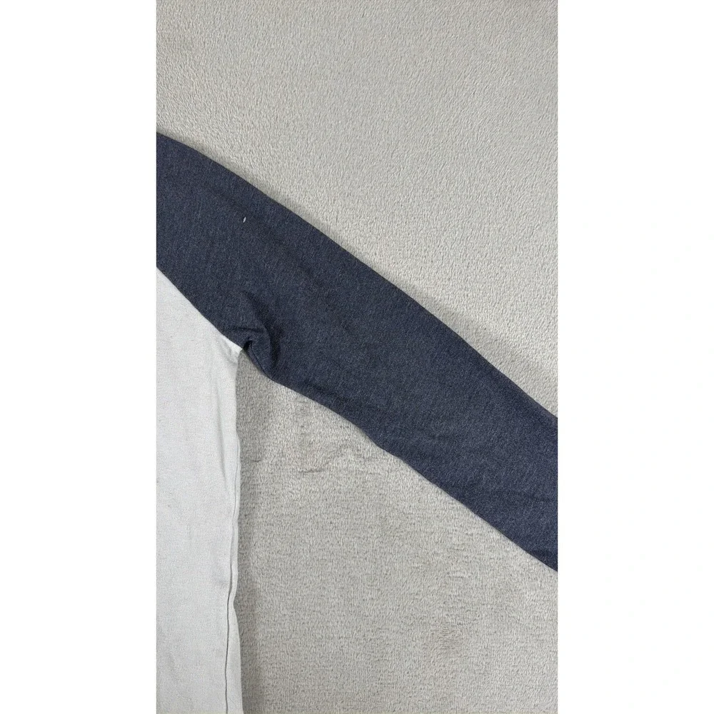 Old Navy Minecraft Graphic Raglan Long Sleeve T-Shirt Boys Size S 6-7 Blue Gray